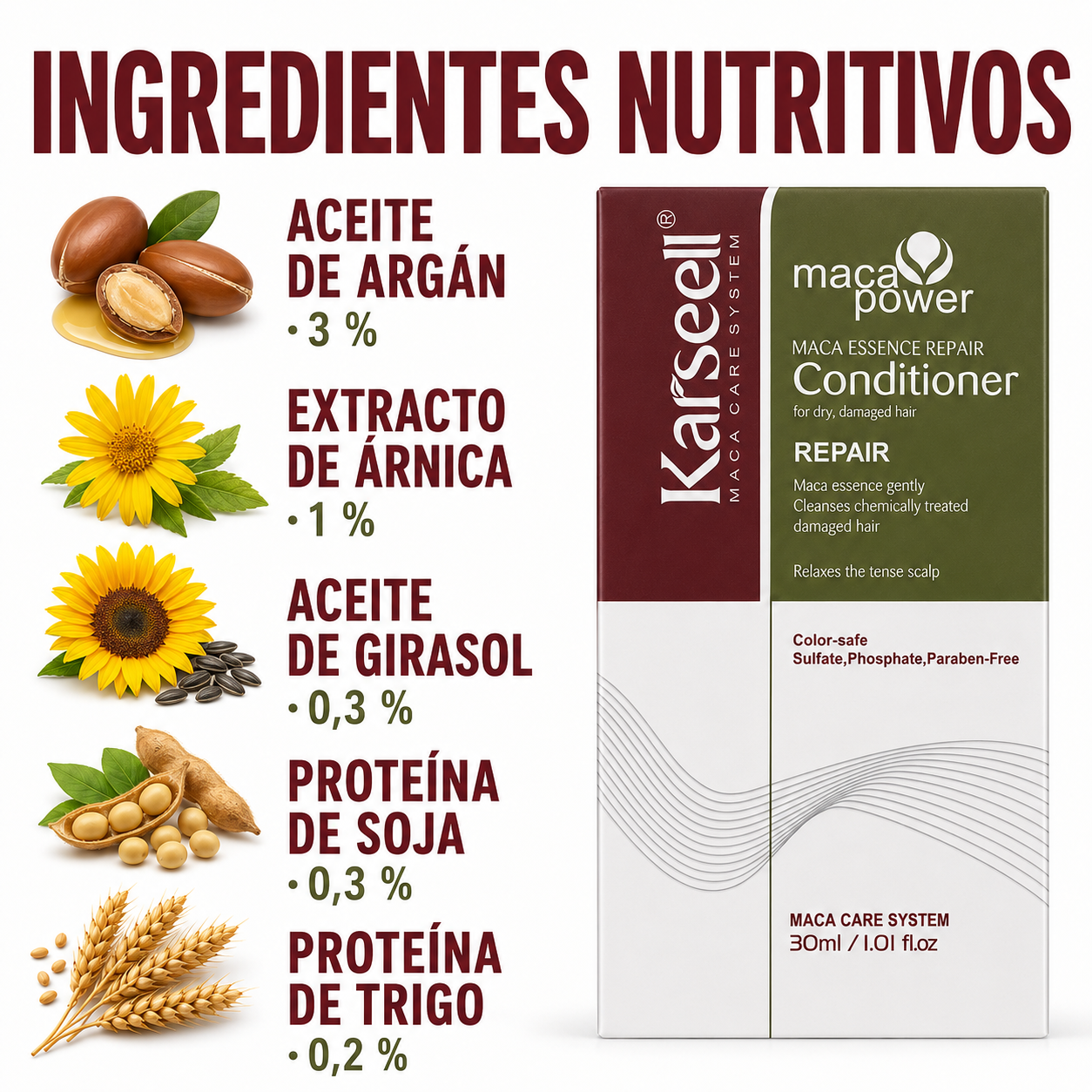 KARSEELL Neceser Capilar de Viaje con 9 Productos Mini: Champú, Acondicionador y Mascarilla