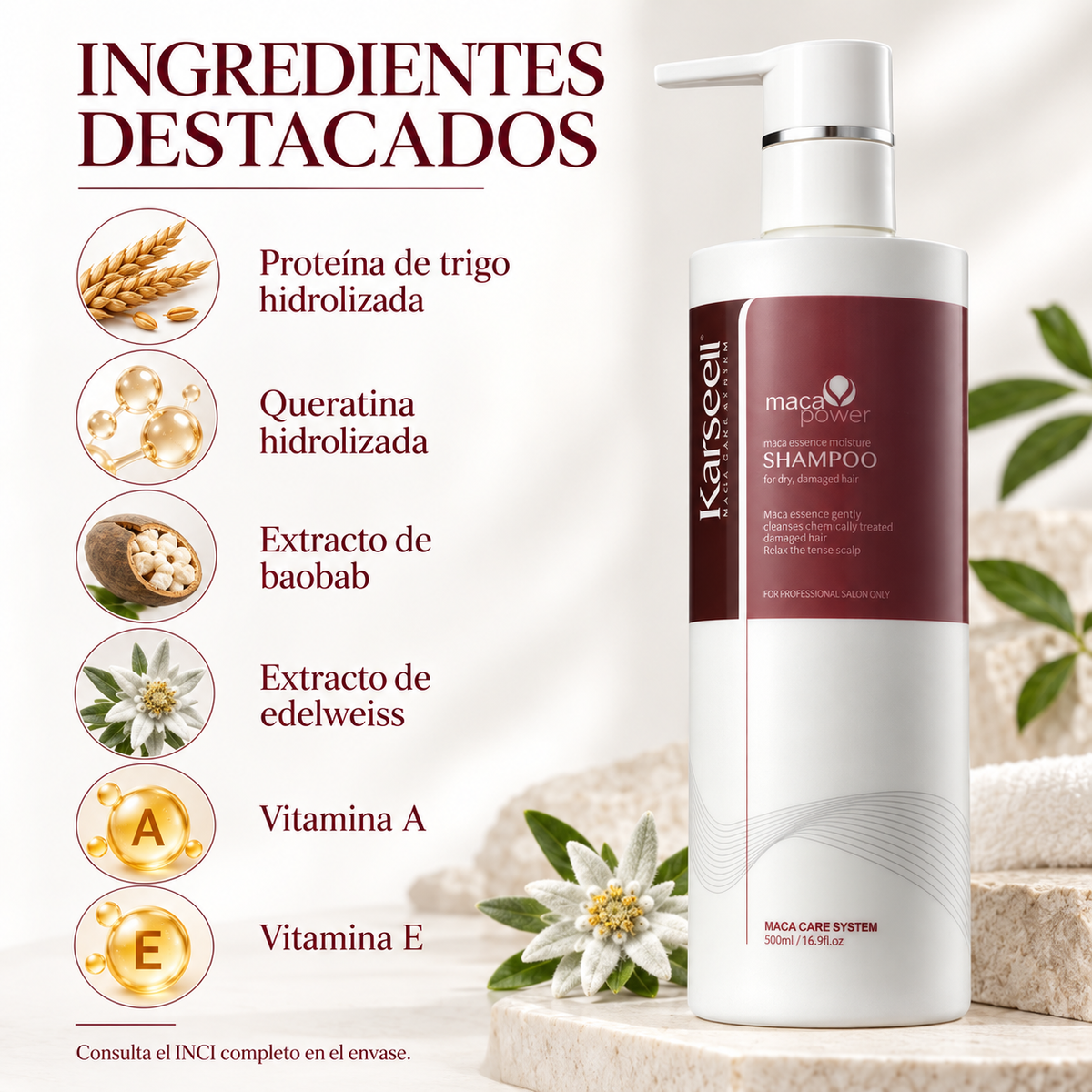 Champú Hidratante Maca Essence 500 ml