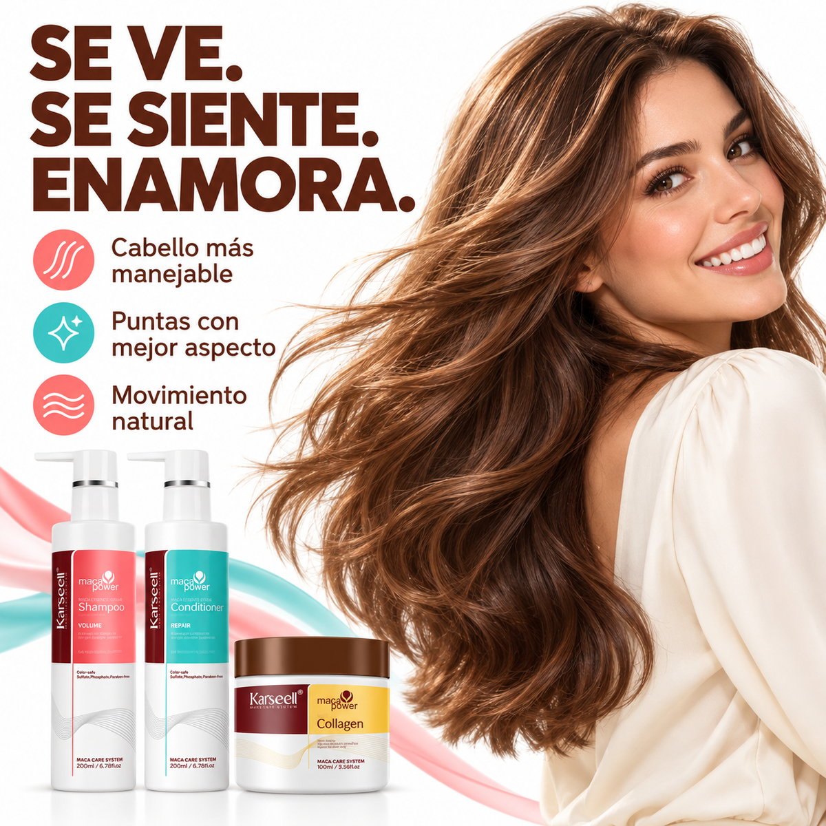 Pack Champú Volumen 200 ml + Acondicionador 200 ml + Mascarilla Colágeno 100 ml