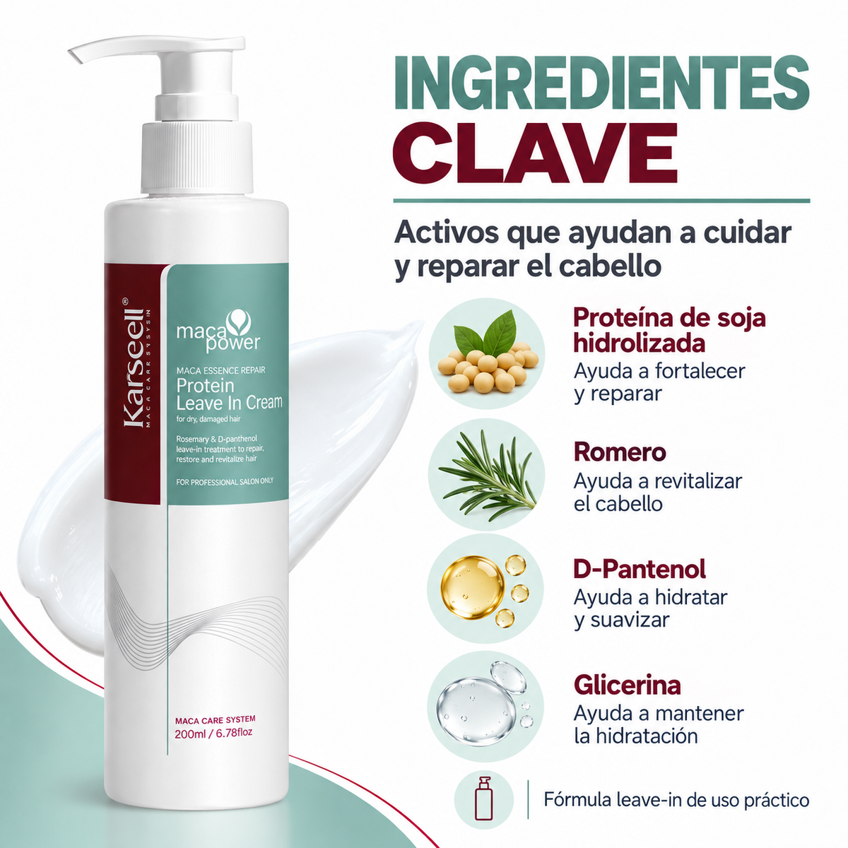 Leave-In Proteincreme ohne Ausspülen 200ml