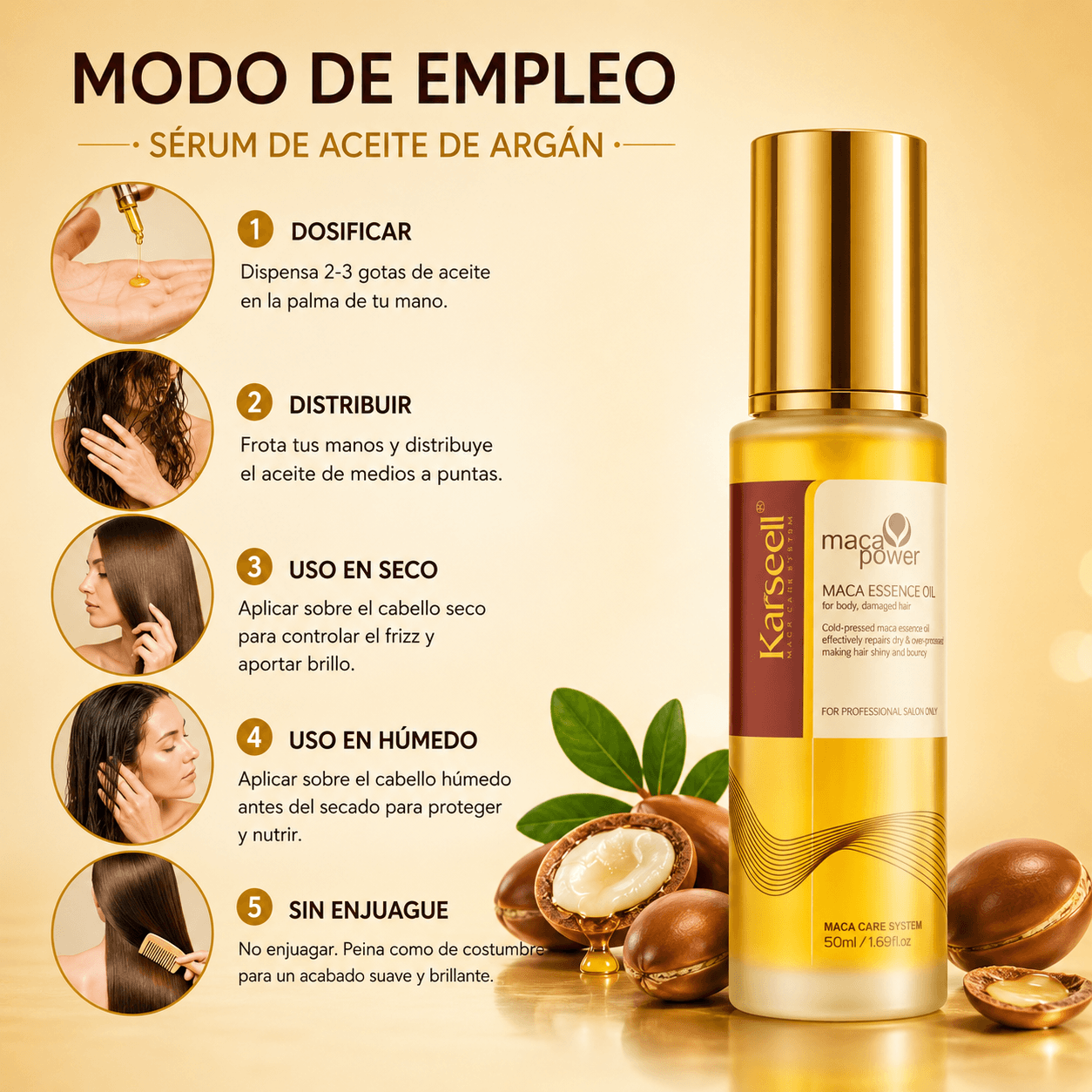 Pack 2 sérum capilar profesional aceite argán [50ml]