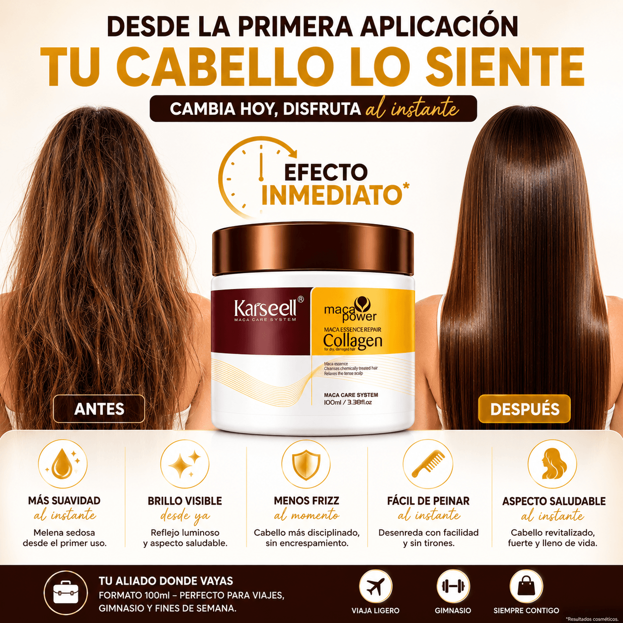 Pack reparación capilar mascarilla colágeno 100ml + sérum aceite de argán 50ml