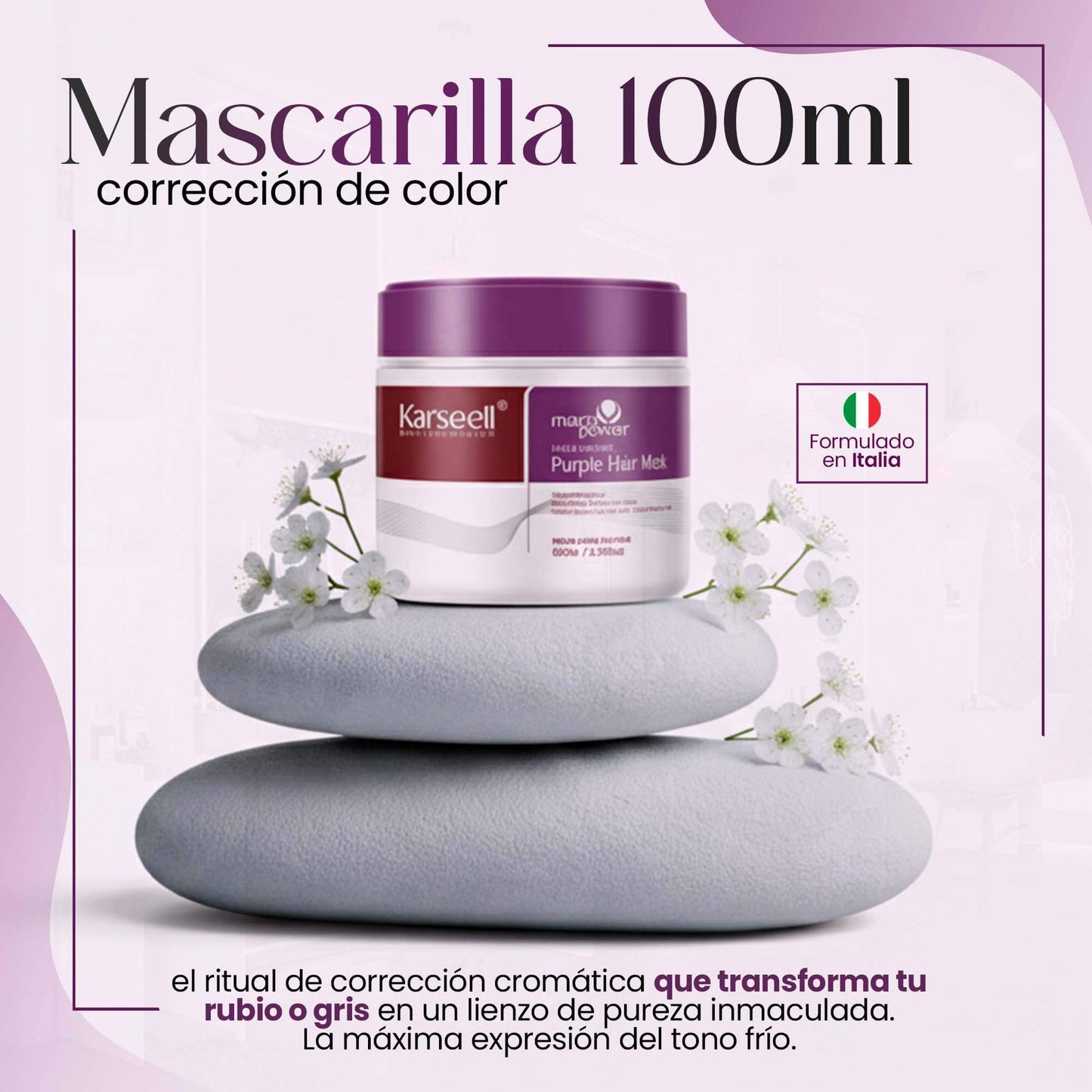 Pack mascarilla capilar violeta matizadora 100ml + sérum aceite de argán 50ml