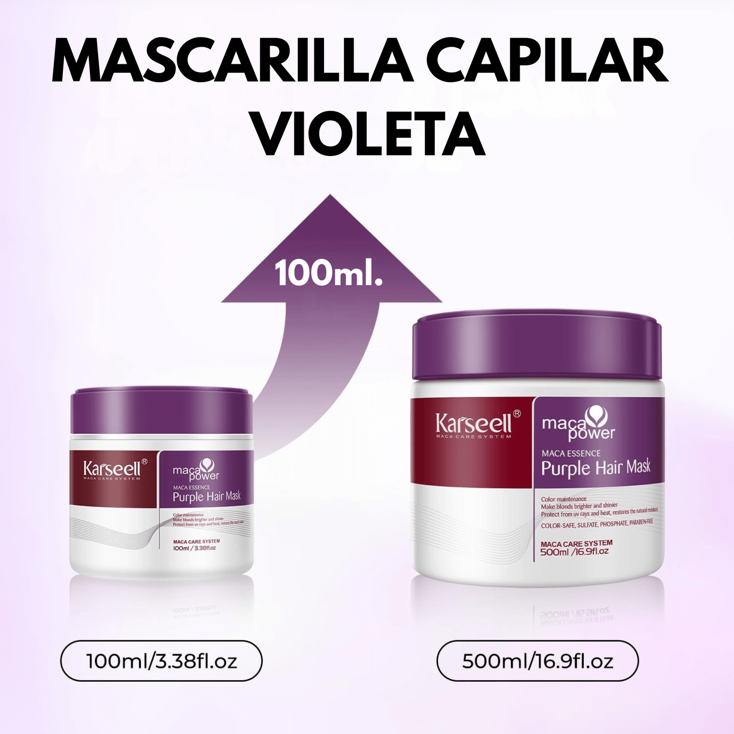 Pack mascarilla capilar violeta matizadora 100ml + sérum aceite de argán 50ml