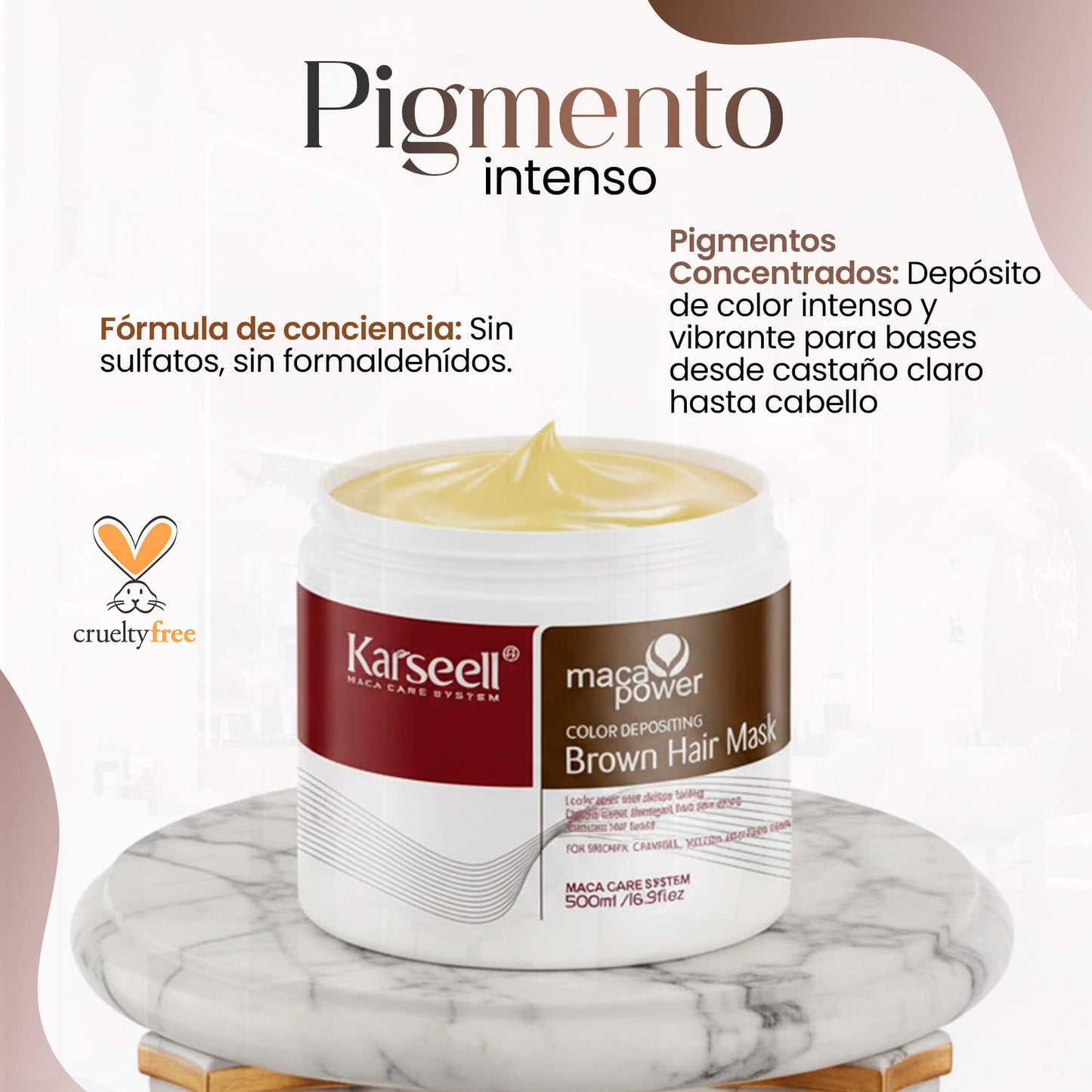 Mascarilla capilar pigmentante marrón [500ml]