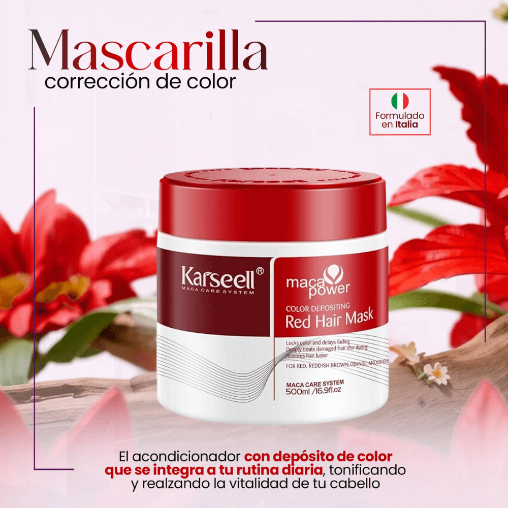 Mascarilla capilar pigmentante roja [500ml]