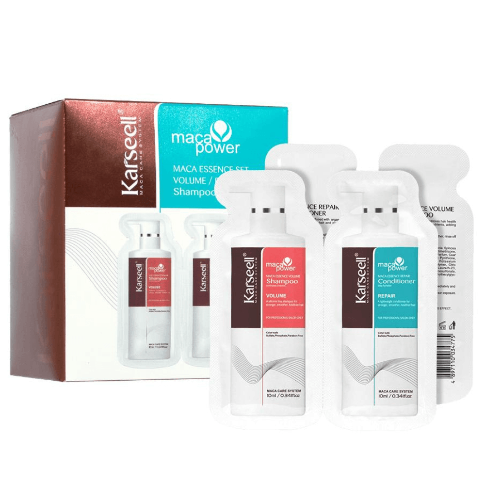 Paket mit 24 Duos Volumen-Shampoo und Reparatur-Acondicioner Monodosis