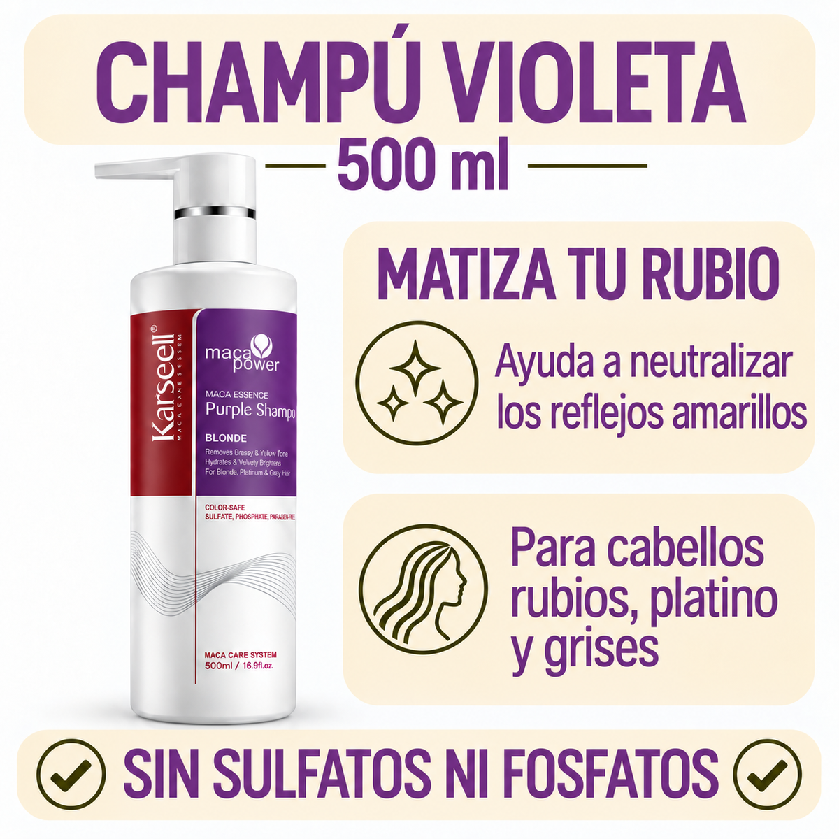 Professionelles Violett-Tönungsshampoo [500ml]