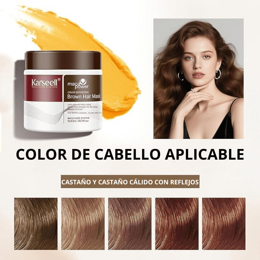 Mascarilla capilar pigmentante marrón [500ml]