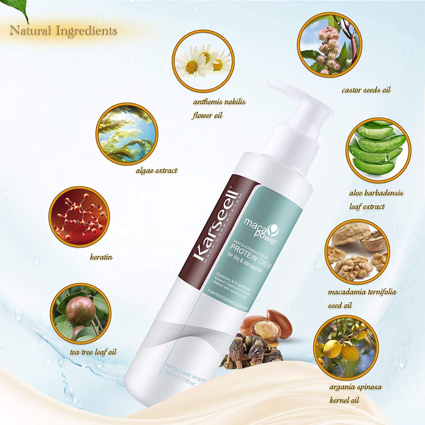 Crema de proteínas leave in sin aclarado 200ml