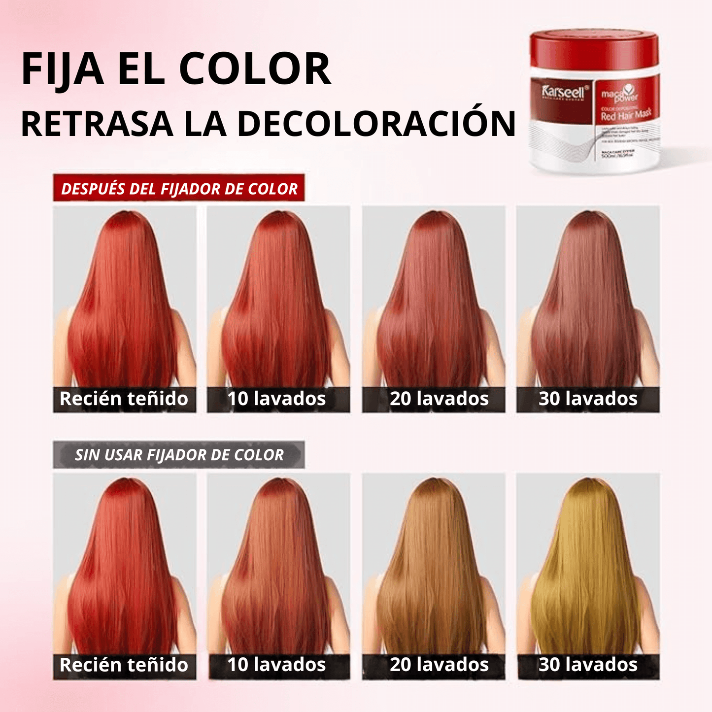 Mascarilla capilar pigmentante roja [500ml]