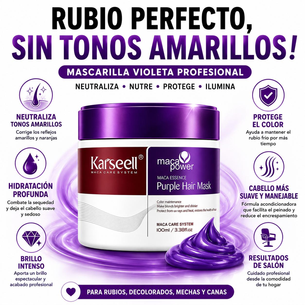 Violet toning hair mask 100ml + argan oil serum 50ml pack