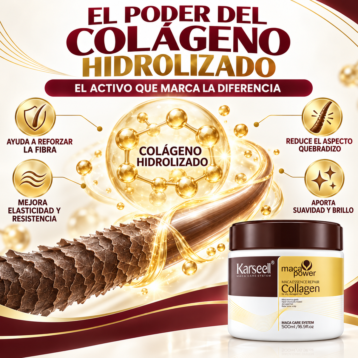Mascarilla Capilar de Colágeno 500 ml