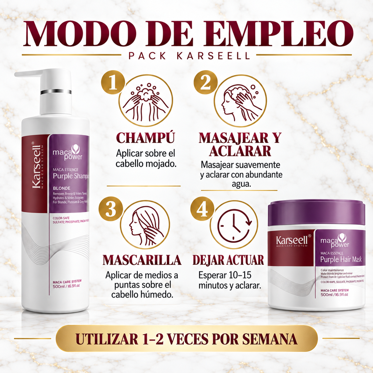 Pack Mascarilla Violeta 500 ml + Champú Violeta 500 ml