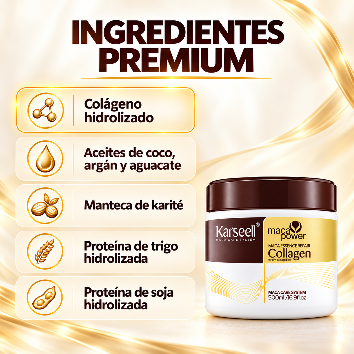 Mascarilla Capilar de Colágeno 500 ml