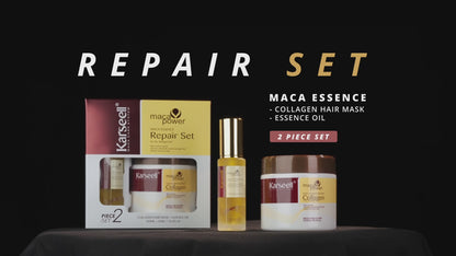 Hair repair pack: collagen mask 500ml + argan oil serum 50ml