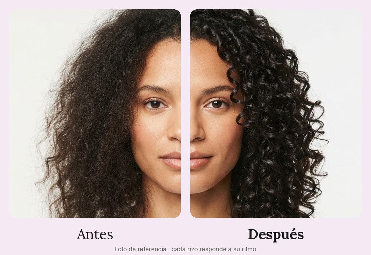 Rizos antes y después