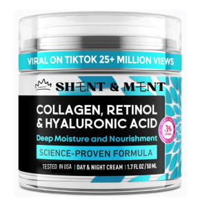 Shent & Ment - Crema Facial con Retinol al 3%, Colágeno y Ácido Hialurónico 50 ml.