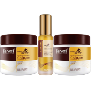 Karseell - Pack 3 unidades - 2 Mascarillas Capilares de Colágeno 500 ml. + 1 Sérum de Aceite de Argán 50 ml.