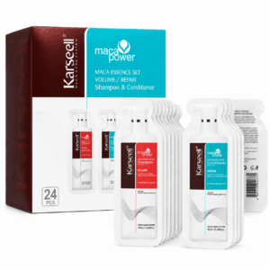 KARSEELL Pack 24 Dúos Champú Voluminizador 10ml + Acondicionador Reparador 10ml Profesional Volumen Hidratación Reparación Cabello Fino y Dañado Monodosis Viaje Hotel Gimnasio