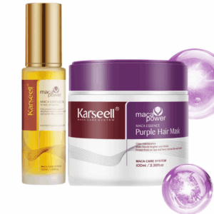 Karseell - Pack de 2 unidades - 1 Mascarilla Capilar Violeta 100 ml. + 1 Sérum de Aceite de Argán 50 ml.