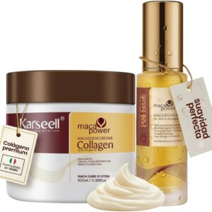 Karseell - Pack de 2 unidades - 1 Mascarilla Capilar de Colágeno 100 ml. + 1 Sérum de Aceite de Argán 50 ml.